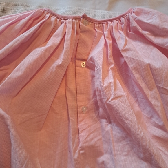 Petit Pomme girls size 24 months pink snowman bubble holiday romper, smocked - Picture 8 of 8